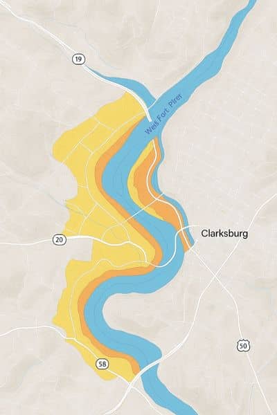 Noaa flood map flood elevation certificate - ALTA SURVEY Mississippi Color-coded flood risk map showing inundation zones used before ordering a flood elevation certificate